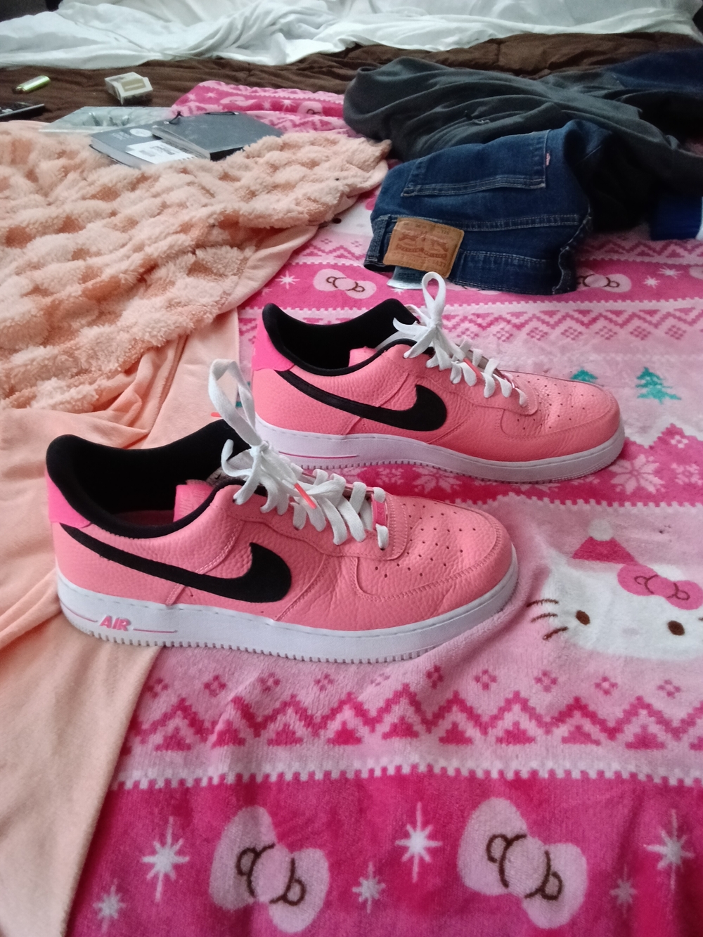 Nike Pink Air Force 1 Low Top Sneakers